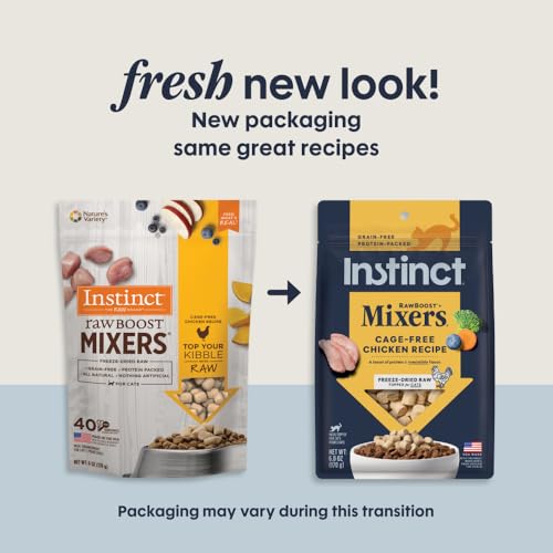 Instinct Raw Boost Mixers Freeze Dried Raw Cat Food Topper, Grain Free Cat Food T
