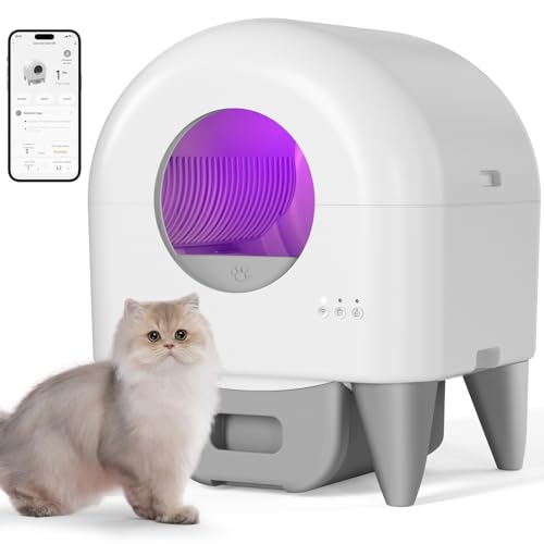 Fumoi Automatic Litter Box,Safety Sensor,App Control,Washable Litter Tray