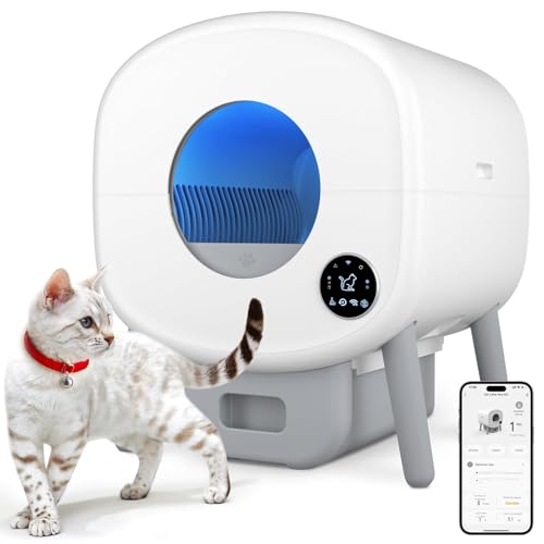 Cumrige Automatic Litter Box,Safety Sensor,App Control,95L Large Capacity