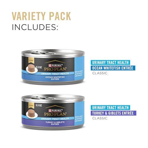 Purina Pro Plan Urinary Cat Wet Food Pate Variety Pack, (12)