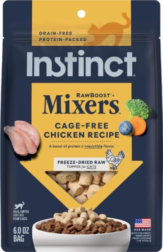 Instinct Raw Boost Mixers Freeze Dried Raw Cat Food Topper, Grain Free Cat Food T
