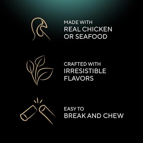 Sheba Meaty Tender Sticks Cat Treats, Chicken, Salmon, & Tuna, 70 Count (7 oz)