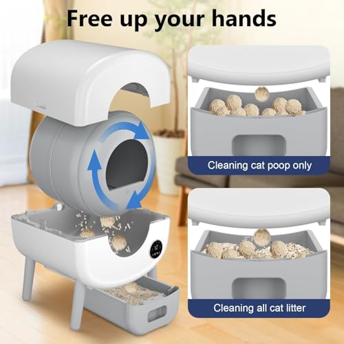 Cumrige Automatic Litter Box,Safety Sensor,App Control,95L Large Capacity