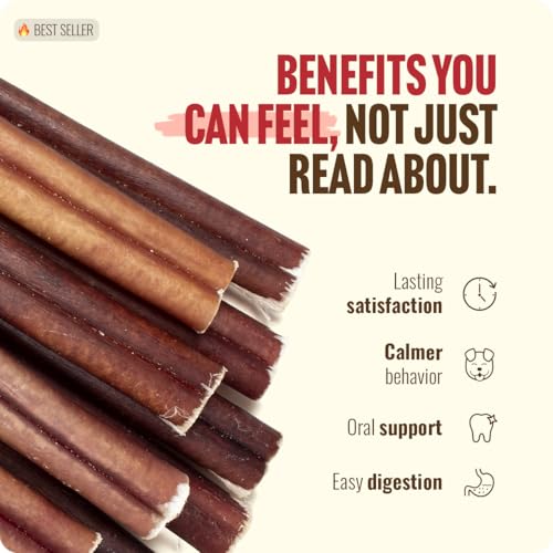 Natural Farm Bully Sticks, Odor-Free, (6 Inch (12 oz)