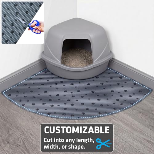 Drymate Cat Litter Box Mat, Litter Trapping Mat, Dark Grey, 28x36 XL