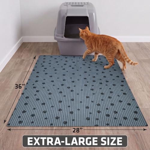 Drymate Cat Litter Box Mat, Litter Trapping Mat, Dark Grey, 28x36 XL