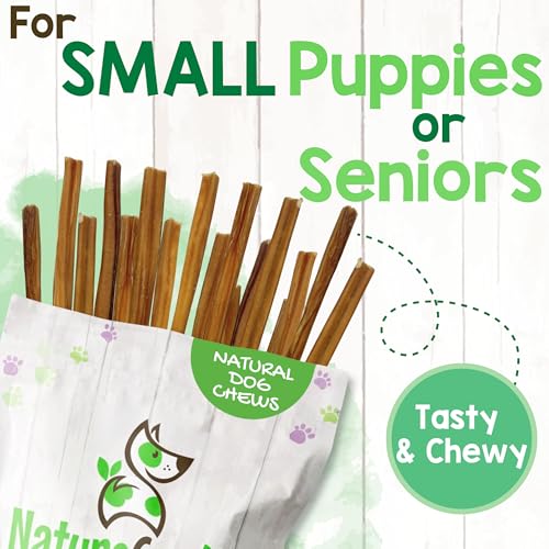 Nature Gnaws Large Bully Sticks 6" Rawhide Free Dog Chews (3 oz)