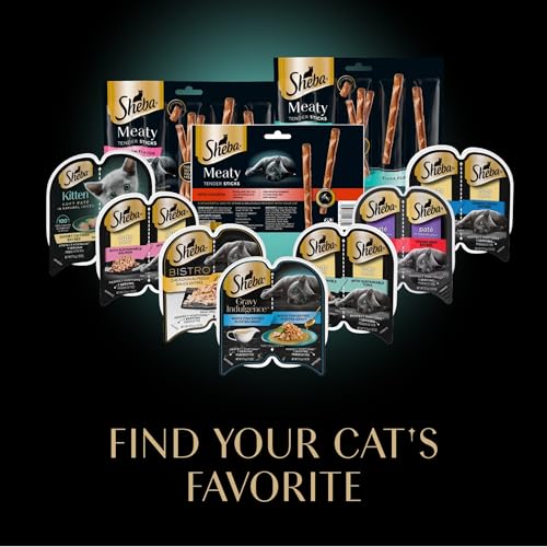 Sheba Meaty Tender Sticks Cat Treats, Chicken, Salmon, & Tuna, 70 Count (7 oz)