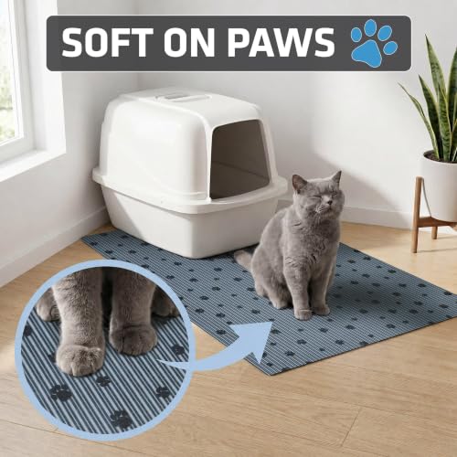 Drymate Cat Litter Box Mat, Litter Trapping Mat, Dark Grey, 28x36 XL