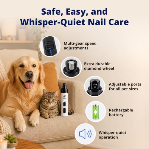 Heusom Silent Groom Pro Pet Nail Grinder