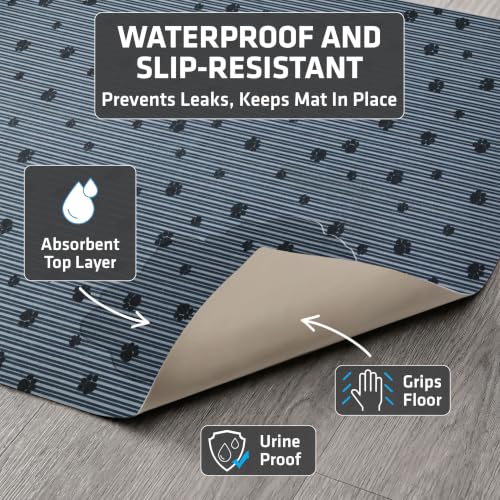 Drymate Cat Litter Box Mat, Litter Trapping Mat, Dark Grey, 28x36 XL