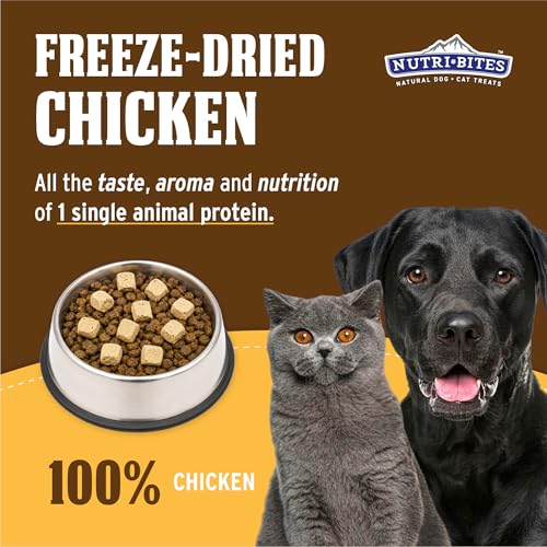 Nutri Bites Freeze Dried Chicken Dog & Cat Treats, Single Ingredient