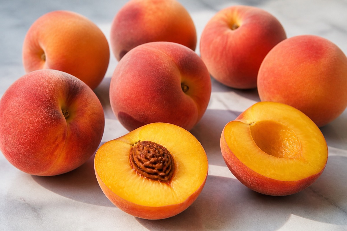 Ripe apricot flesh without the pit