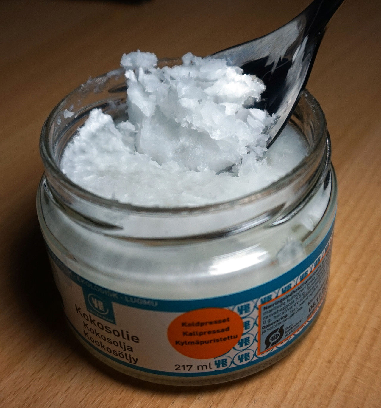 Coconut oil in a jar