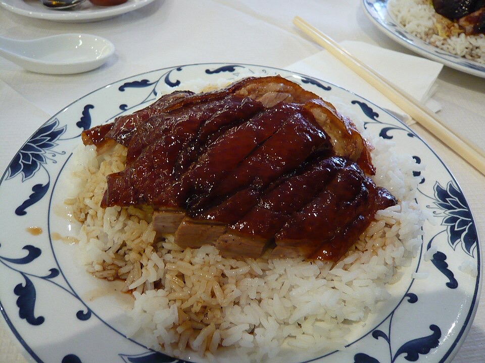 Roast duck on a plate
