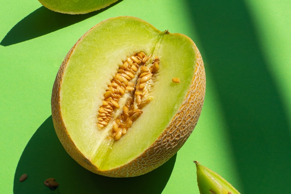 Cantaloupe or honeydew melon cubes