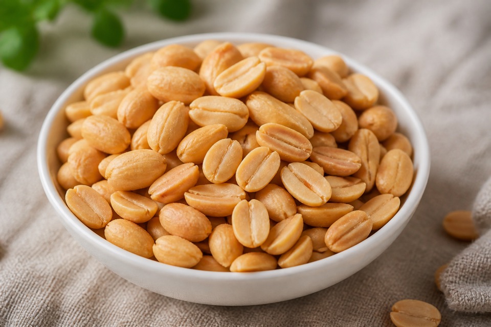 Plain unsalted shelled peanuts