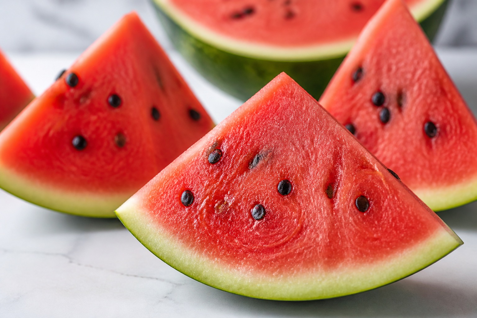Thick green watermelon rind