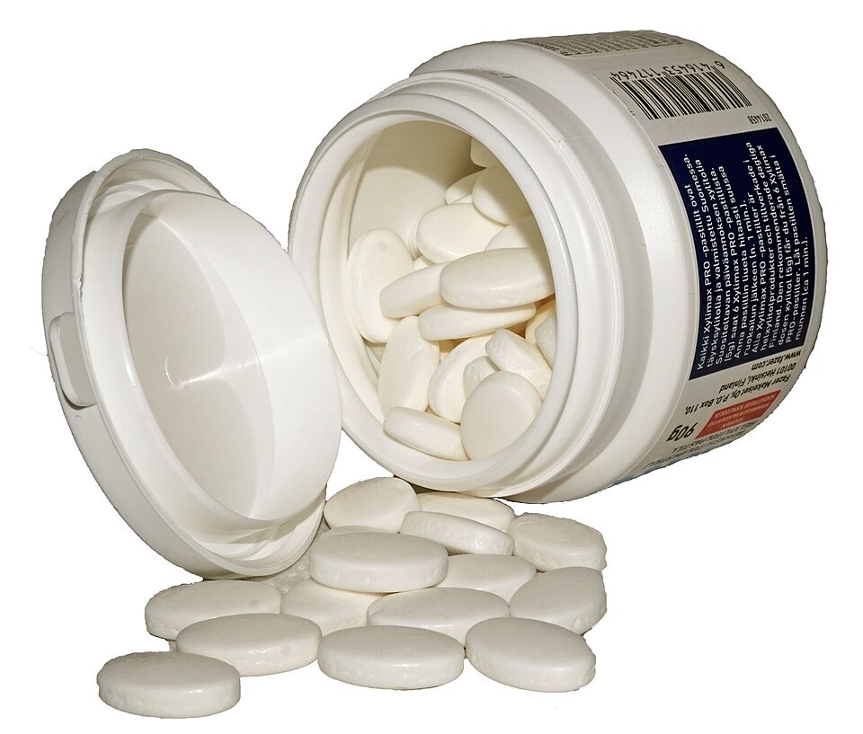 Xylitol sweetener pastilles
